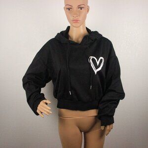 No Brand, Cropped Sweater, Women's L, Black